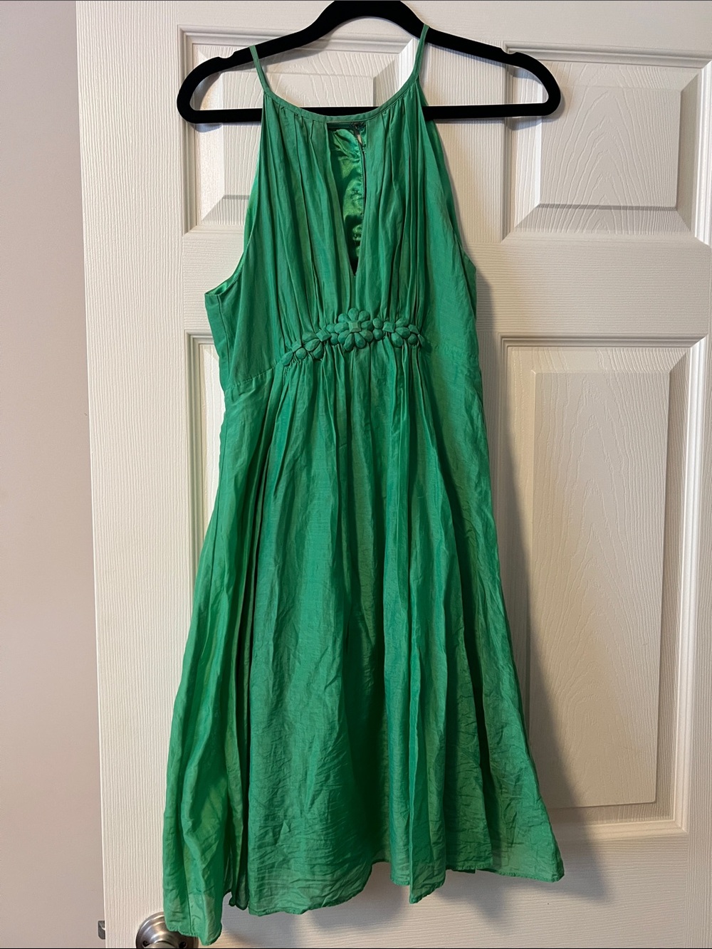 Esley Emerald Green Halter Summer Dress